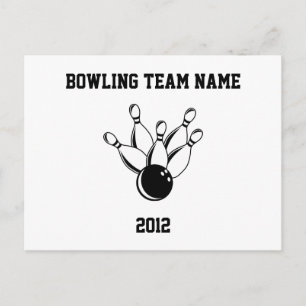 Ten Pin Bowling, Bowling Team Name, 2012 Briefkaart