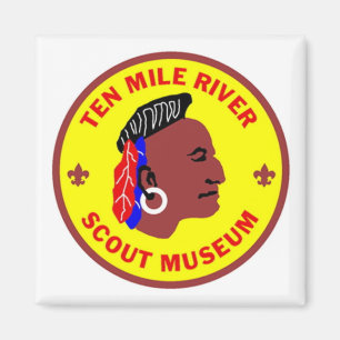 Ten Tien Mile River Scout Museum Square Magnet Magneet
