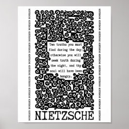 TEN TRUTHS citaat Nietzsche Poster