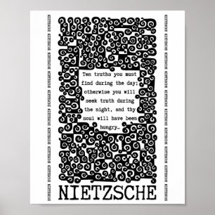 TEN TRUTHS citaat Nietzsche Poster