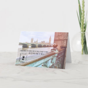 TEN WESTEN VAN HET THAMES WENSKAART BEDANKKAART