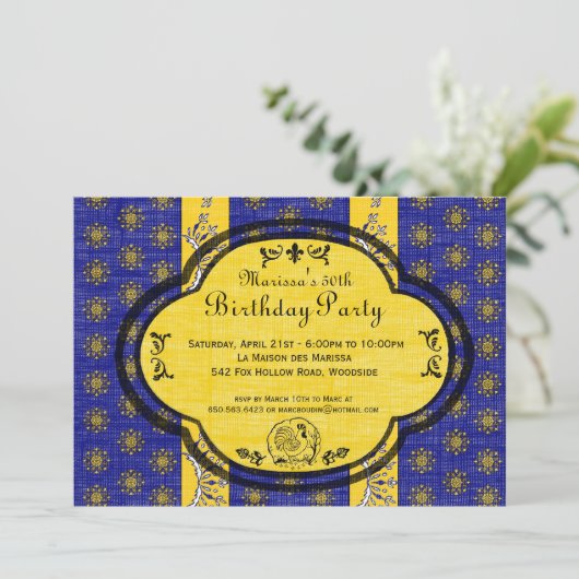 ten zuiden van Frankrijk uitnodiging voor de Prove (Staand voorkant)