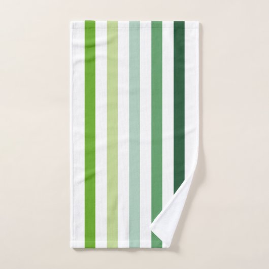 Tendance à rayures vertes (Serviette à main)