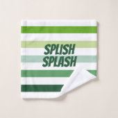 Tendance à rayures vertes (Gant de toilette)