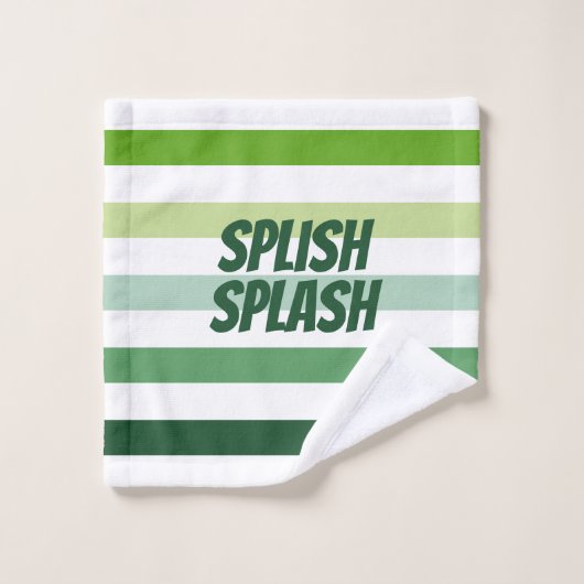 Tendance à rayures vertes (Gant de toilette)