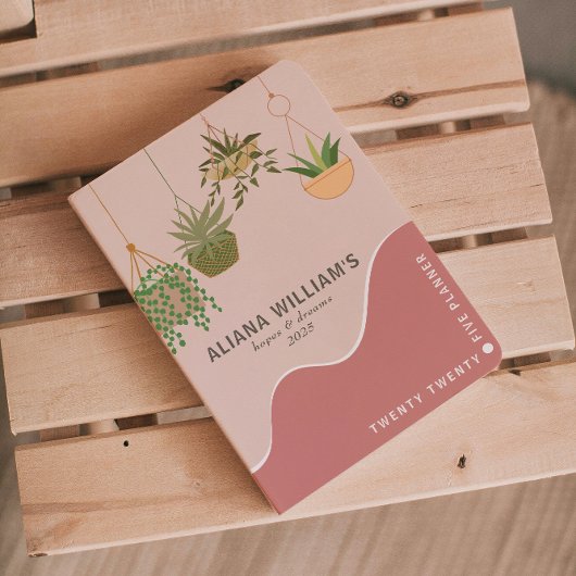 Tendance Abstrait Pink Gardener 2025 Planner
