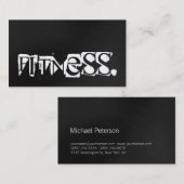 Tendance Attractive Cool Grey Fitness Carte de vis (Devant / Derrière)