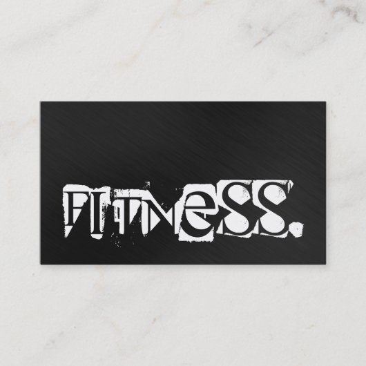 Tendance Attractive Cool Grey Fitness Carte de vis (Devant)