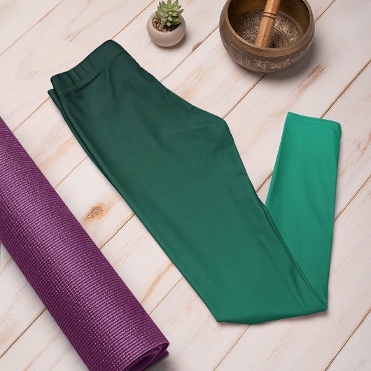 Tendance Automne Couleur Jade Green Ombre Leggings