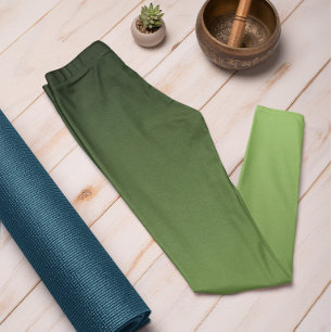 Tendance Automne Couleur Kiwi Green Ombre Leggings