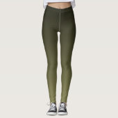 Tendance Automne Couleur Olive Green Ombre Legging (Devant)