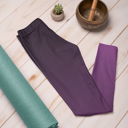 Tendance Automne Couleur Plum Purple Ombre Legging