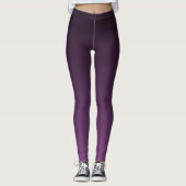 Tendance Automne Couleur Plum Purple Ombre Legging (Devant)