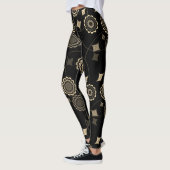 Tendance beige Fleur Fleur Ivy Black Leggings (Gauche)