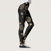 Tendance beige Fleur Fleur Ivy Black Leggings (Droite)