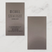Tendance Beige Grey Simple Carte de visite simple (Devant / Derrière)