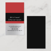Tendance Black Red Grey Simple Carte de visite sim (Devant / Derrière)