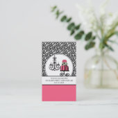 Tendance boulangerie Zebra Print Carte de visite (Debout devant)