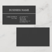 Tendance Carte de visite gris et blanc élégant (Devant / Derrière)