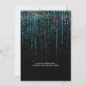 Tendance Chic Glitter Garlande Invitation Aqua (Dos)