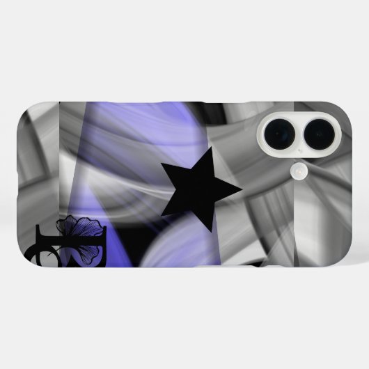 Tendance coque iphone Abstraite Lavender Violet (Verso (horizontal))