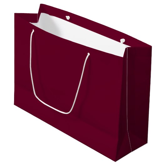 Tendance Couleur Bourgogne foncé Grand sac cadeau (Devant Angle)
