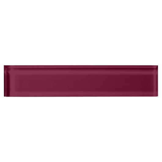 Tendance Couleur Bourgogne foncée Nom Plaque (Devant)