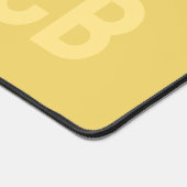 Tendance Couleur Doux Jaune Monogramme Mat de bure (Coin)