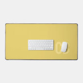 Tendance Couleur Doux Jaune Monogramme Mat de bure (Clavier et souris)