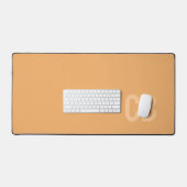 Tendance Couleur doux Monogramme Orange Mat de bur (Clavier et souris)