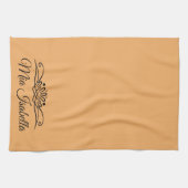 Tendance Couleur Doux Orange Serviette de cuisine (Horizontal)