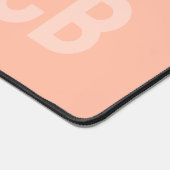 Tendance Couleur Doux Pêche Monogramme Mat de bure (Coin)
