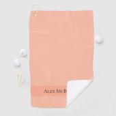 Tendance Couleur Doux Pêche serviette de golf (En situation)