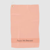 Tendance Couleur Doux Pêche serviette de golf (Devant)