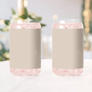 Tendance Couleur doux Taupe Minimaliste Verre