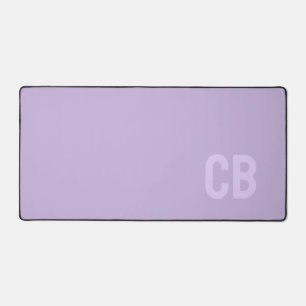 Tendance Couleur doux Violet Monogramme de bureau 