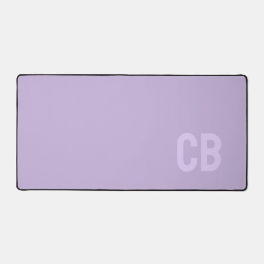 Tendance Couleur doux Violet Monogramme de bureau  (Recto)