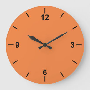 Tendance Couleur frais Tangerine Grande horloge mu