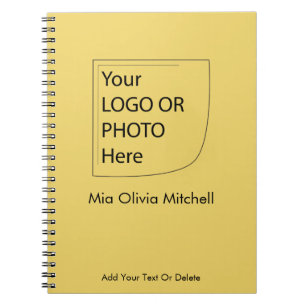 Tendance Couleur Jaune Doux - Cahier de Logo/Photo
