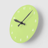 Tendance Couleur Printemps Vert Horloge ronde avec (Angle)