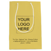 Tendance Couleur - Sac Cadeau Logo Jaune Doux Moye (Devant)