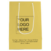 Tendance Couleur - Sac Cadeau Logo Jaune Doux Moye (Dos)