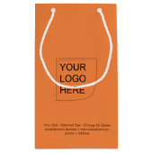 Tendance Couleur - Sac Cadeau Petit Logo Mandarine (Dos)