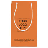 Tendance Couleur - Sac Cadeau Petit Logo Mandarine (Devant)