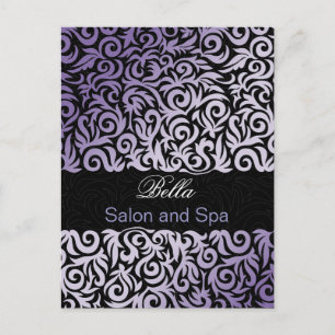 tendance damask violet business ThankYou Cartes