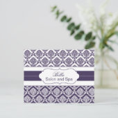 tendance damask violet business ThankYou Cartes (Debout devant)