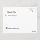 tendance damask violet business ThankYou Cartes (Dos)