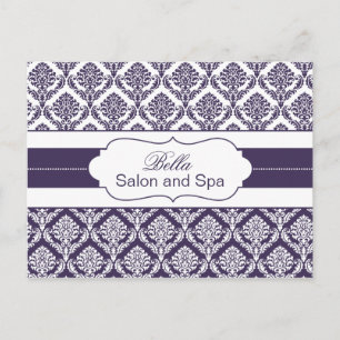 tendance damask violet business ThankYou Cartes