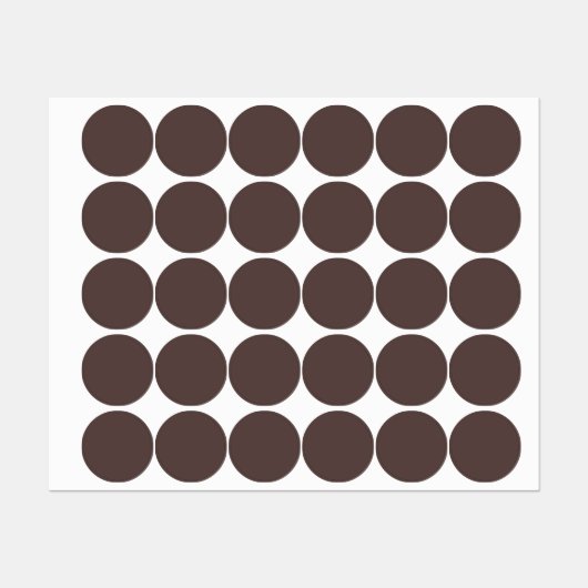 Tendance Dark Mocha Brown - Étiquette (Feuille)