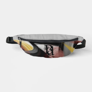Tendance de la pochette grise abstraite en noir po